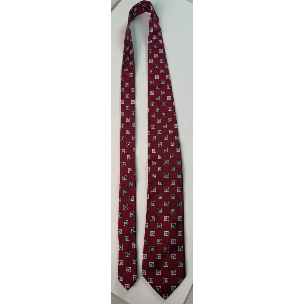 Jos. A. Bank Executive Collection Silk Ties Lot of 2 Burgundy Gold Medallion